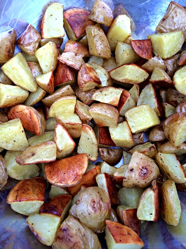 Roasted Baby Dutch Golden Potatoes w/ Caramelized Garlic Scapes
