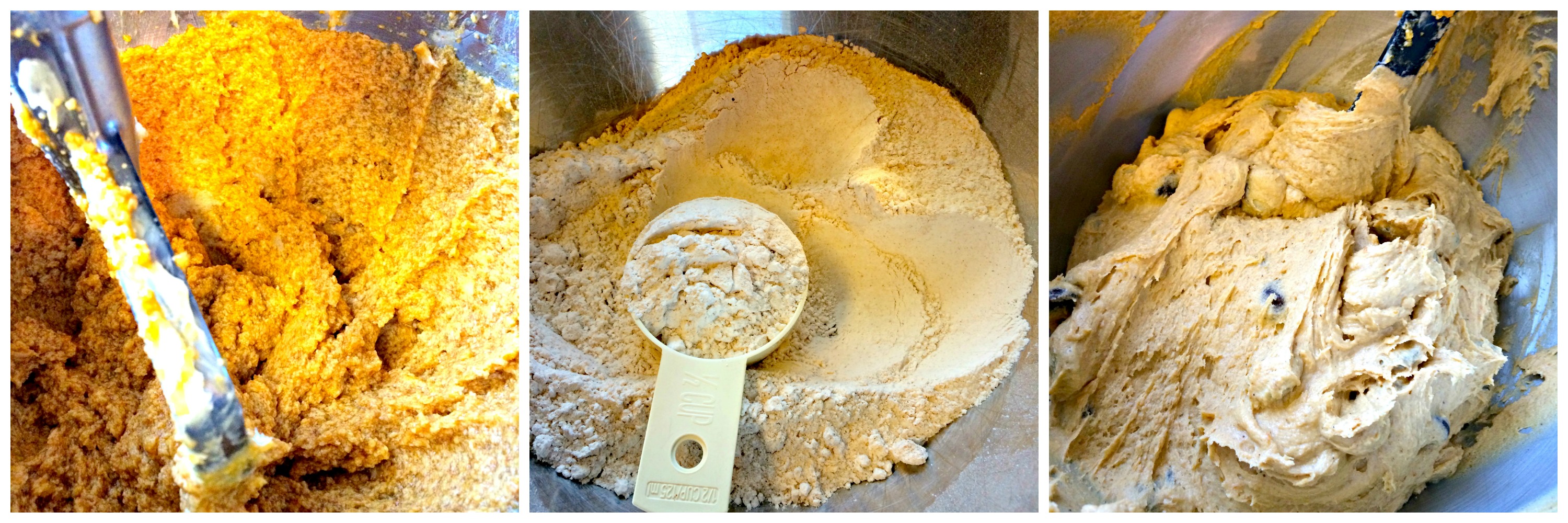 Dark Chocolate Chip Pumpkin Cookies with Cream Cheese Drizzle The