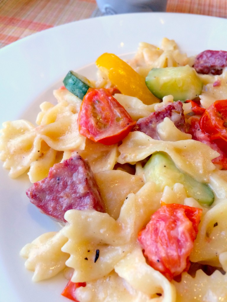 Summer Sausage Farfalle ~ The Complete Savorist