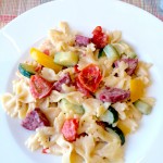 Summer Sausage Farfalle ~ The Complete Savorist