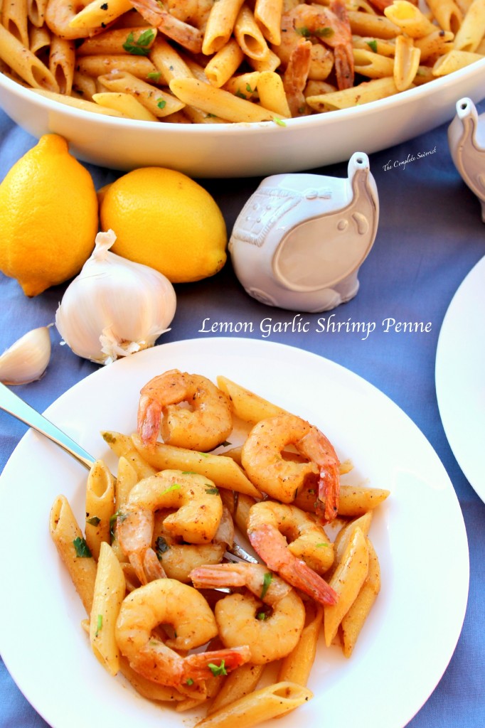 Lemon Garlic Shrimp Penne - The Complete Savorist