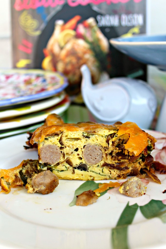 Slice of Sausage and Mushroom Frittata ~ The Complete Savorist