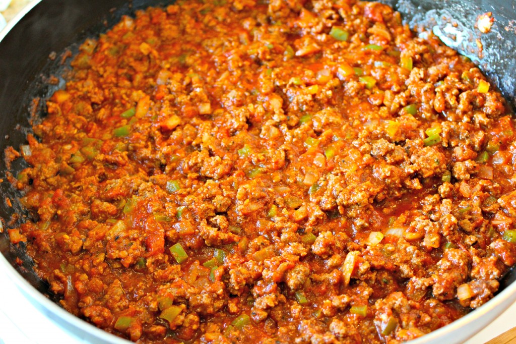 Meat filling for Italian Sloppy Joes ~ The Complete Savorist