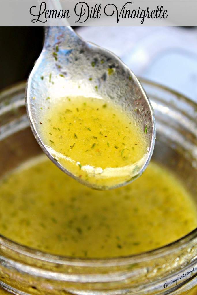 Lemon Dill Vinaigrette ~ Fresh and light, lemon dill vinaigrette is the perfect dressing for any salad with its herbaceous and citrus notes ~ The Complete Savorist
