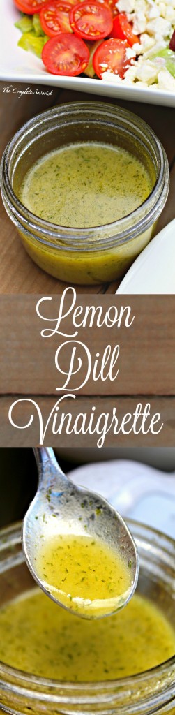 Lemon Dill Vinaigrette ~ Fresh and light, lemon dill vinaigrette is the perfect dressing for any salad with its herbaceous and citrus notes ~ The Complete Savorist